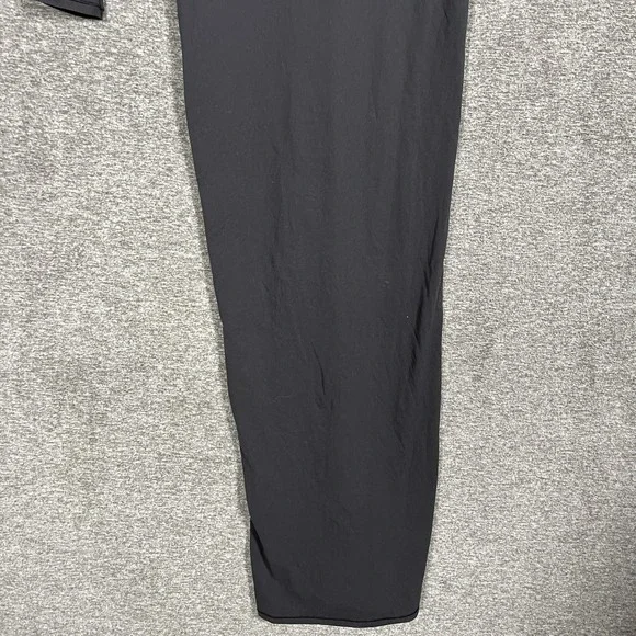 Skims Dress Womens Small Black Fits Everybody Low Back Long Sleeve Bodycon  Maxi